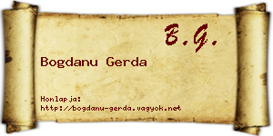 Bogdanu Gerda névjegykártya
